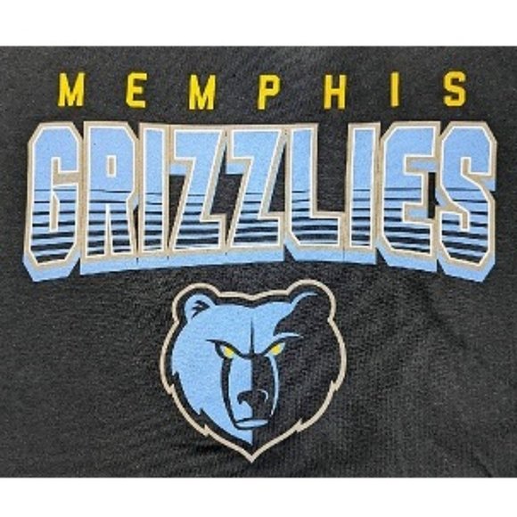 🆕🏀MEMPHIS GRIZZLIES COURT PRESS SHORT SLEEVE T-SHIRT - NAVY - NBA - S - XL - Picture 2 of 2